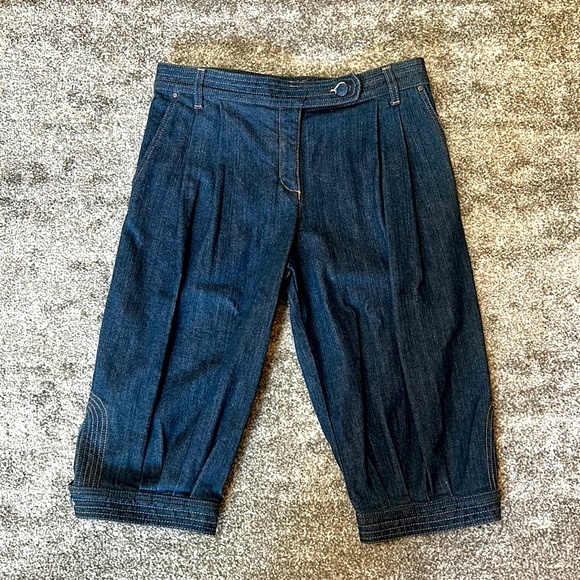 2005 Stella McCartney capri style pleated jeans, size 38 - Picture 1 of 9